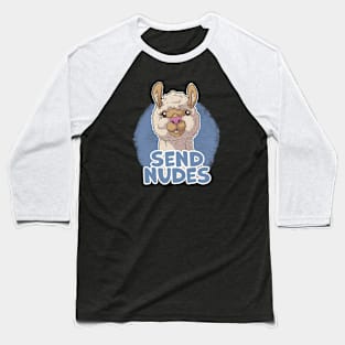 Alpaca Nudes (blue) Baseball T-Shirt